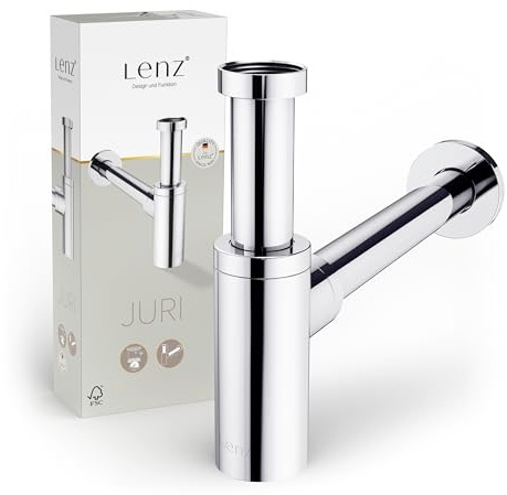 Lenz Design-Siphon JURI in Chrom – Für alle gängigen Waschbecken