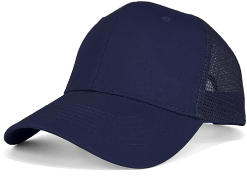 AHLPO Unisex Trucker Cap Netzstoff Verstellbare Baseball Cap Classic Snapback-Kappe Baseballkappe Atmungsaktiv Mesh Basecap für Herren und Damen