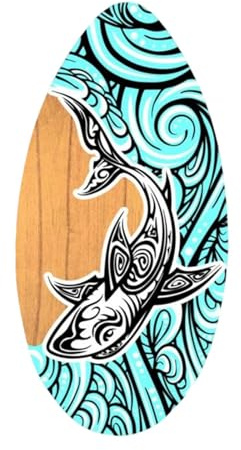 Amagogo Skimboard, Kleines Surfbrett Kinder, Surfboard Holz, Skimboarding, Stehendes Strandspielzeug, Skimboard für Erwachsene, Männer, Frauen, Anfänger