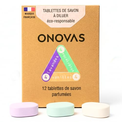 Savon pour les Mains en Pastilles à Diluer – 12 Tablettes Écologiques – Recharge Zéro Déchet – Parfum Naturel – Économique & Pratique
