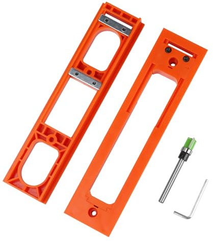 Hidden Door Hinge Jig & Mortise Template Kit for 2-1/2 to 6 Hinges, Tool-Free Adjustable Installation Kit for Invisible/Concealed Doors and Wooden Door Frames