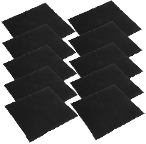 Paño de Microfibra Negro para Limpieza de Instrumentos 12 Piezas