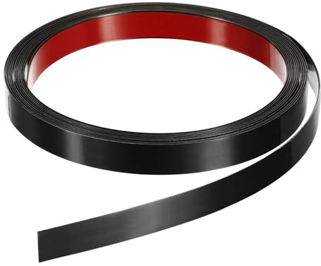 QUARKZMAN 16.4ft x 0.59 Moulure Murale Adhésive À Décoller Et À Coller, Finition Brossée En Acier Inoxydable, Bandes Métalliques Pour Bordure De Mur Plafond Sol Armoire Carrelage, Noir