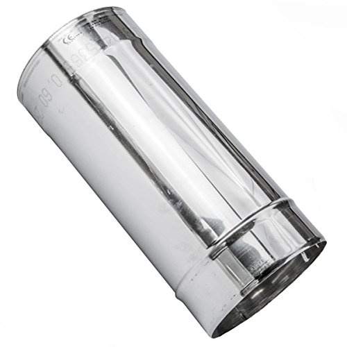 Stainless Steel Chimney Flue Liner Rigid Pipe Multi Fuel Stoves Ø 125 mm / 5, Length, 50 cm