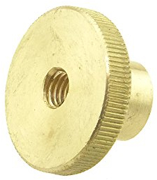 Rändelmutter hohe Form DIN 466 Messing blank M 6-50 Stück