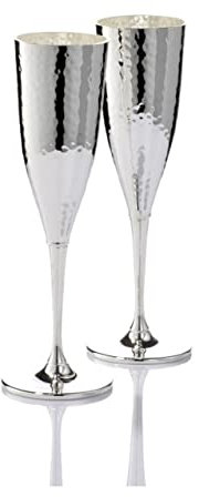 SWEET HOME Varotto & Co. Set di 2 Calici Flute 100 cl Placcato Argento