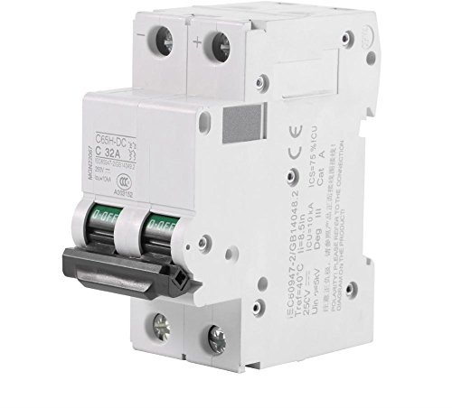 Disjoncteur - VIFER DC250V Disjoncteur miniature bipolaire basse tension Interrupteur à énergie solaire 16A/32A/63A 1PC(32A)