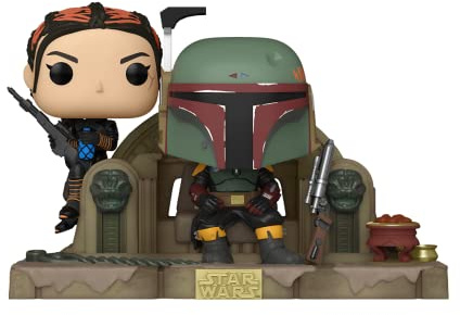 Funko POP! Moment: Star Wars The Mandalorian - Boba Fett & Fennec Shand | Offizielles Sci-Fi Merch - Vinyl Sammelfigur als Regal Deko - Geschenkidee zum Geburtstag für Fans und Sammler