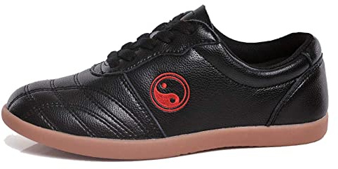 Daoba Unisex Tai Chi skor kampsportskor Martial Wudang Kung Fu skor Shaolin Qi Gong Trainer Wing Chun sportskor för kvinnor och män, svart, 37 EU