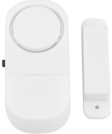 Alarma para puerta, timbre inalámbrico seguridad para el hogar detector de puertas y ventanas, cerradura con defensa antirrobo, accesorios alarmas de home y casa (BLANCA)