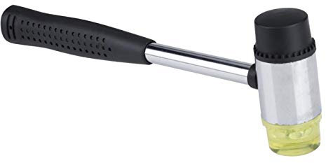 Tyenaza Martillo de Goma, Martillo de Doble Cara, mazo de Martillo Blando de Doble Cara, Herramienta de Cuero de Martillo de Goma Manual de plástico de Doble Cara(35mm)