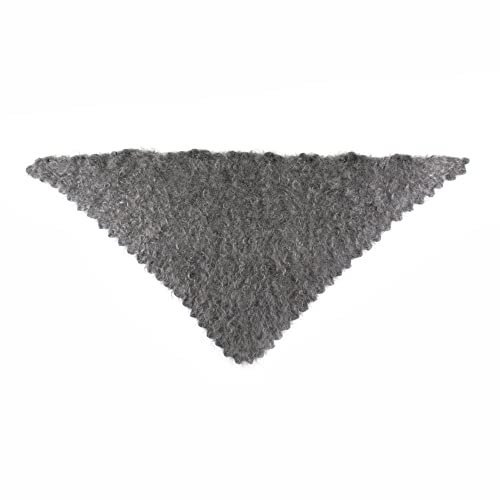 Urjupinsker flauschiges Dreiecktuch 140 х 90 х 90 cm cm, Tuch aus Ziegenwolle, Wollschal Stola Schultertuch Merinowolle