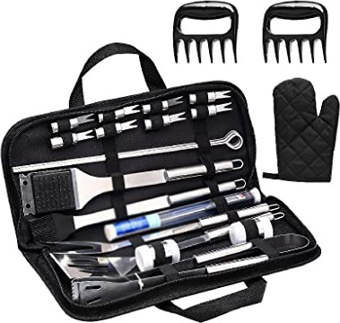 BBQ Tools Set 25-teiliges tragbares Edelstahl-Set BBQ Tools Grillzubehör