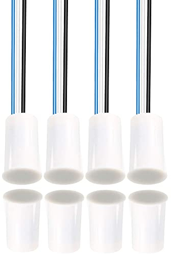 Gebildet 4pcs Cableado de Interruptor Magnético Blanco NO/NC Sensor de Puerta Empotrado Ventana Oculta Contacto Interruptor de Lengüeta para Control de Acceso Reemplazo del Sistema de Alarma
