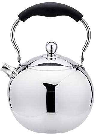 FLBT Tetera Elegante de Acero Inoxidable de 1,5 l/2 l, diseño ergonómico, Tetera pequeña para el hogar y Tetera para café Needed