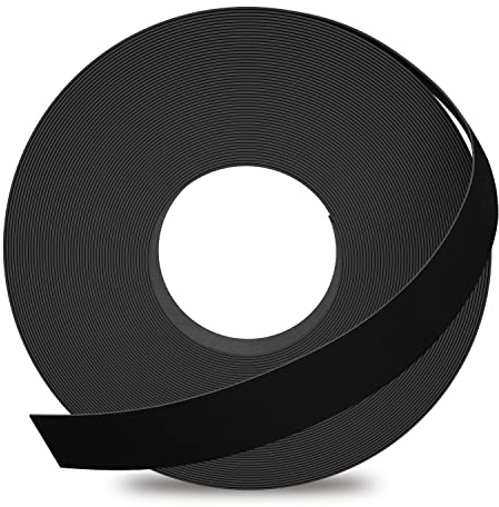 GSCIT Club Melamine Edge Banding, 22mm x 7.6m Black with Hot Melt Adhesive Pre-glued Flexible Edging Trim for Plywood Cabinet