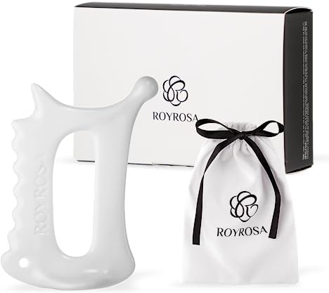 ROYROSA® 로이로사 매직괄사 100% Keramik-Guasha, Akupunkturtherapie für Gesicht und Körper, reduziert feine Linien, Falten und Muskelverspannungen, hergestellt in Südkorea (ROYROSA GUASHA)