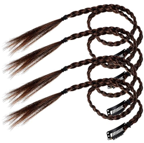 FOMIYES 8 Stk Perücke Zopf Clip Für Geflochtene Haarverlängerungen Zopfverlängerungen Haargummi Haarverlängerungen Für Zöpfe Gefälschter Zopf Künstlich Haarschmuck Baby Hochtemperaturdraht
