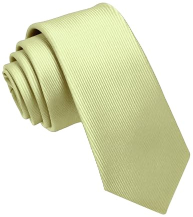 JEMYGINS Schmale Herren Krawatte einfarbig 6cm