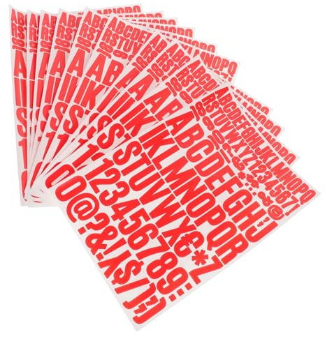 CORHAD 10blätter Aufkleber Buchstaben Und Zahlenaufkleber Vinyl Alphabet Sticker Für Scrapbook Diy Dekorative Sticker Wasserfest Für Wasserflaschen Und Computer