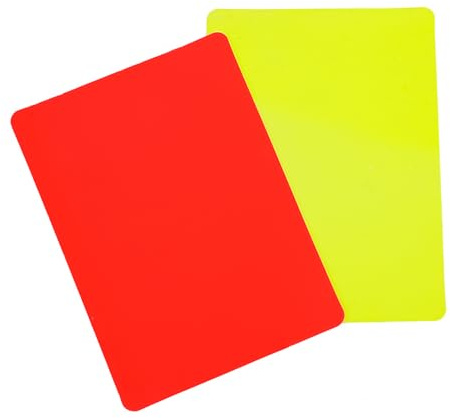 NAUZE 2Pieces Soccer Referee Card Set Football Referee Red and Yellow Card Soccer Warning and Ejection Cards for Soccer Football Match