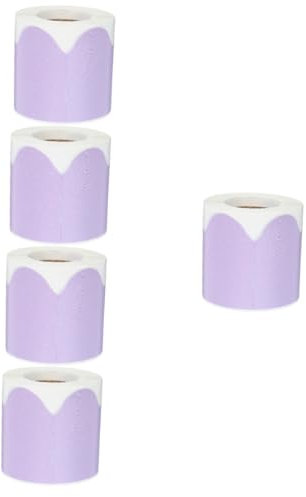 SHINEOFI 5 Rollen Tafel-rand-aufkleber Nagelaufkleber Selbstklebender Pinnwandrand Festival Pinnwand Grenze Selbstklebender Randbesatz Kupferplattenaufkleber Violett Werbetafel Austauschbar