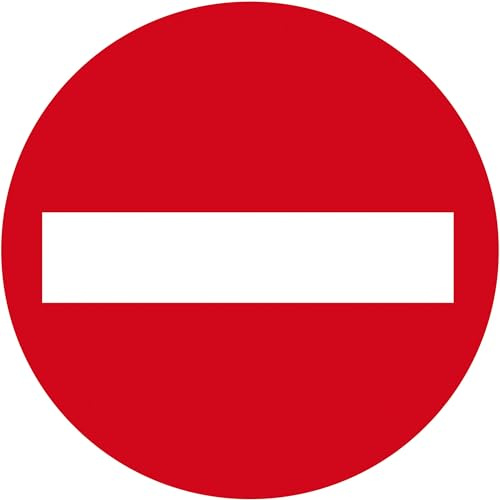 Lot de 2 stickers adhésifs - picto sens interdit - Ø pictogramme : 180 mm.