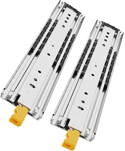 1 Paar Schwerlast Schubladenschienen Mit Schlossl, 1100 1200 1300 1400 1500 1600 1700 1800 1900 2000mm Schubladenauszug Vollauszug, Teleskopschienen(32in/800mm)