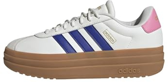 adidas Women's VL Court Bold Shoes, Core White/Semi Lucid Blue/Bliss Pink, 6 UK