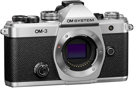 OM SYSTEM OM-3 Micro Four Thirds Systemkamera – 20MP Stacked Sensor, 5-Achsen-Bildstabilisierung, kompakt, wetterfest, TruePic X-Prozessor, AI Autofokus, 4K Video