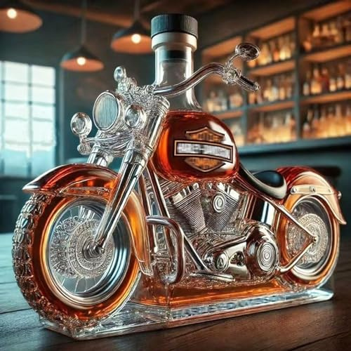 300ML Carafe A Decanter Whisky Statue Sculpture - Bouteille De Whisky Et De Vin En Forme De Moto 3D, Carafe À Whisky En Verre Fantaisie, Bouteilles Vin Vides Créatives Pour Stockage Spiritueux