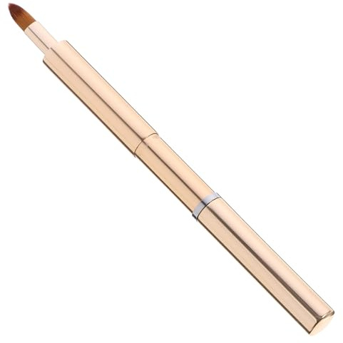 Alipis Pinceau à en Aluminium Fibres Synthétiques Portable Rétractable Applicateur Confortable pour Maquillage des en Voyage Extérieur