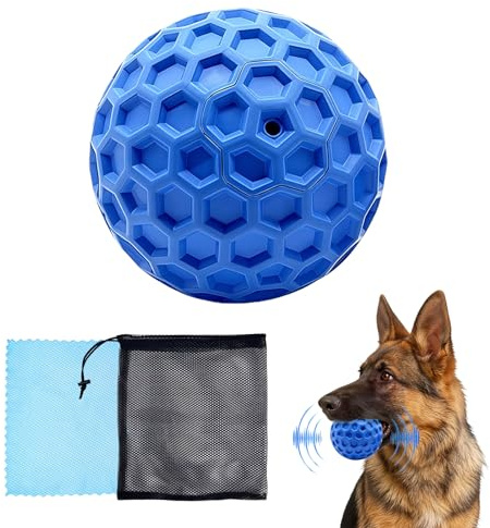 Esoes Pelota chirriante para perro, juguetes indestructibles para masticadores agresivos (8 cm)