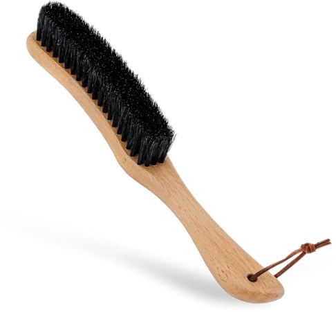 KEUKORZ Wooden Handle Clothes Brush with Natural Bristles, Lint and Hair Remover Brush for Coats, Hats and Garments