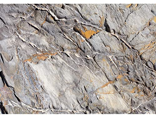 Runa Art Papel tapiz fotográfico efecto de piedra 3D 352 x 250 cm Lana Fondo De Pantalla XXL Moderna Decoración De Pared Sala Cuarto Oficina Salón marron gris 9142011a