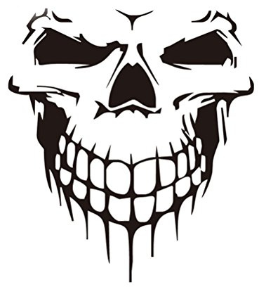 WINOMO Aufkleber Totenkopf groß: Auto Tattoo Aufkleber Motorhaube Totenkopf Skull Autoaufkleber - groß Schädel Coole Autoaufkleber Dekoration