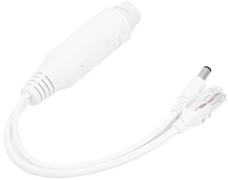 POE Splitter Injector Wasserdichter POE Splitter 48V bis 12V POE Adapter für IP-Kamera Außen-Innenbereich Verwendung mit Regenschutz-Abdeckungssatz