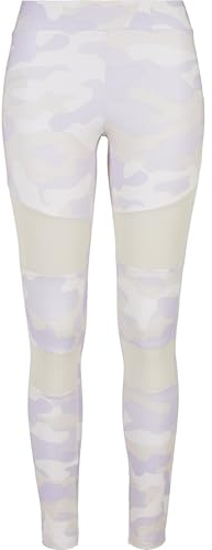 Urban Classics Mallas para mujer Camo Tech Mesh, Leggings, Mujer, morado camuflaje, XS