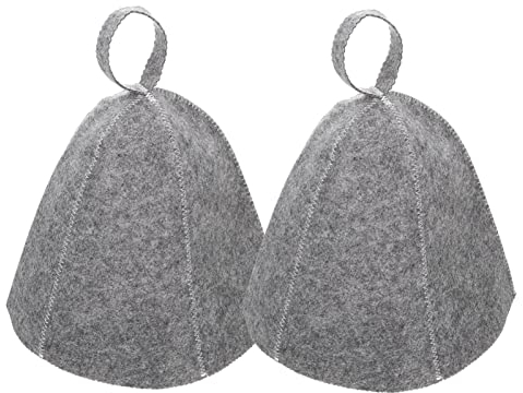 COHEALI 2st Saunahut Aus Filz Nachtmütze Sauna-haarkappen Spa-kopfpackung Bio-badetücher Badehut Männer Geschenke Piratenhut Badehausfilz Flowers Finnland Einfach Und Stilvoll Gefühlt Mann