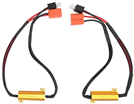 2 Stück Auto LED Lastwiderstand, H7 50W 12–15 V LED Scheinwerfer Decoder, Nebelscheinwerfer Fehlerfreier Scheinwerfer Anti Flicker Warnunterdrückung Widerstand für Auto Modifikation