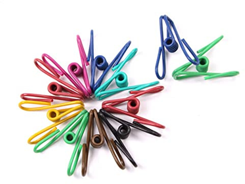 MAGICLULU 50piezas Pinzas De Colores para Ropa Pinzas De Alambre Metal Multifuncionales para Colgar Ropa