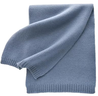 Bciopll Gray9 Kaschmir-Schal für Herren, Winter, dick, warm, gestrickt, Wollschal, Damen, weißer Wollschal, Erwachsene, Geschenke, Grau 9 Blau, One size