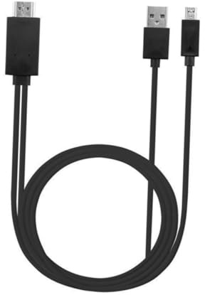 Veemoon Câble Adaptateur Micro Usb Broches Vers Tv Hd Noir Câble Usb Pour Transfert Vidéo Pour Téléviseur
