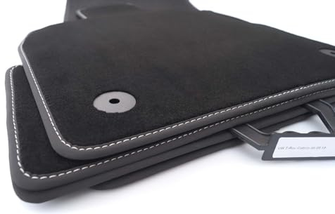 Fußmatten passend für VW T-ROC Cabrio Velours Automatten Matten Set, 4-teilig Schwarz, Original Befestigungssystem
