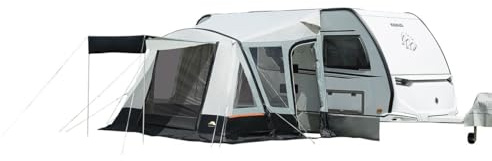 dwt Wohnwagen Luft-Vorzelt Fortuna Air mit 280 cm Tiefe, Breite 300 cm, leichtes Reisezelt inkl. Abspannmaterial, Luftpumpe und Tragetasche