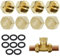 8PCS Brass Blanking Cap 1/2 inch, Female Hex Blanking Nut Cap, Female Blanking Stop Cap, Radiator Bleed Valve, Blanking Plug for Washing Machine Radiator Valve Faucets Tap