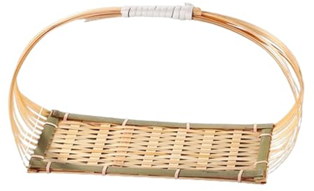 Blissbuilt Corbeille à Pain et Fruits,Corbeille à Pain en Bambou,Table Panier De Service,Panier tressé avec Anse,Décoration de Table,Corbeille à Fruits,pour la présentation et Le Rangement du Pain