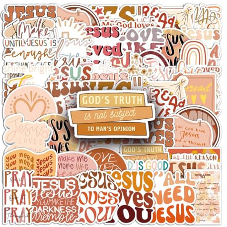 ZORVUJI 50 Pièces Versets Bibliques Autocollants, Cadeau Chrétien pour Bible Journaling, Stickers Chrétiens Décoratifs pour Bible, Pots de Fleurs, Bouteilles et Journal
