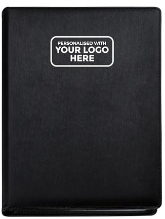ARPAN A4 Folder with 24 Pockets 48 Sides – Professional Document Organiser with Clear Sleeves for Paperwork, Certificates and Reports | A4 Display Book for Office, Study and Work Use (Black)