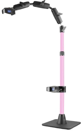 ARKON Mounts Remarkable Creator Cookie Decorators Mount Stand | Pico Projector & Phone Holder | Second Phone Mount | Solid Base | Pink Extension Pole | for Cookie Decorators, Content Creators, & More